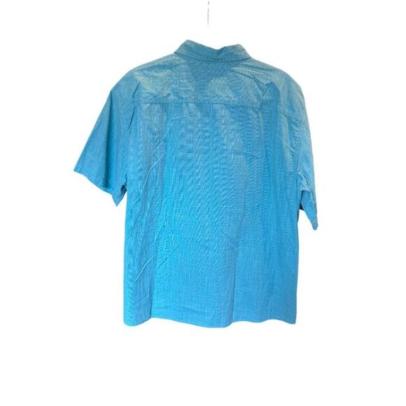 G.H. Bass & Co. Short Sleeve Button-Up Shirt Blue Cotton Blend Mens XLG - Picture 3 of 6